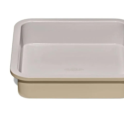 Non-Stick Pro Ceramic Coated Metal Bakeware 9" Square Cake Pan - Biscuit