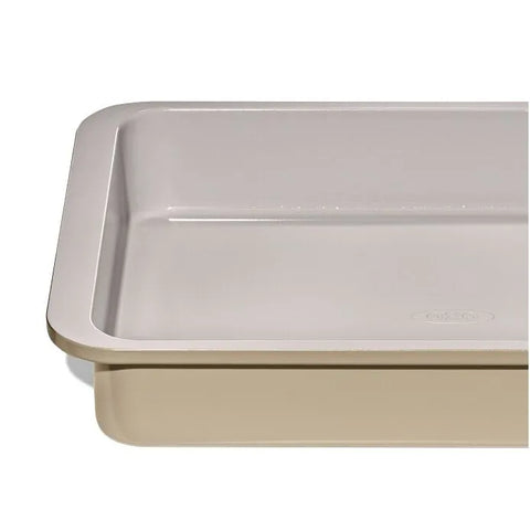 Non-Stick Pro Ceramic Coated Metal Bakeware 9" x 13" Cake Pan - Biscuit