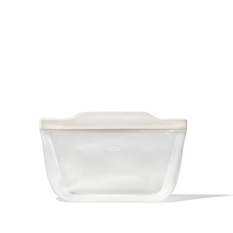 Silicone Reusable Bag - Stand-Up Quart (32 oz) - Oat