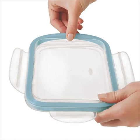 Smart Seal 1.6-Cup Glass Rectangle Container - Arctic Blue