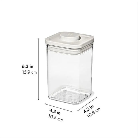 OXO Pet POP Container — Small Square Short — 1.1 Qt/1 L