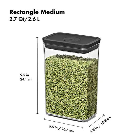 POP Container - Rectangle Medium (2.7 Qt/2.6 L) - Matte Black