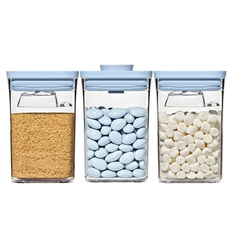 3-Piece POP Container Set with Mini Scoops - Sky Blue