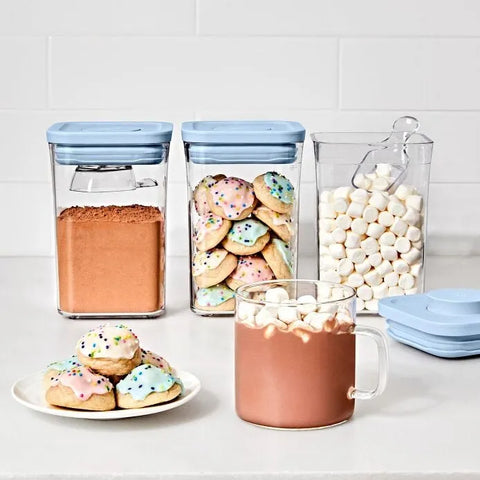 3-Piece POP Container Set with Mini Scoops - Sky Blue