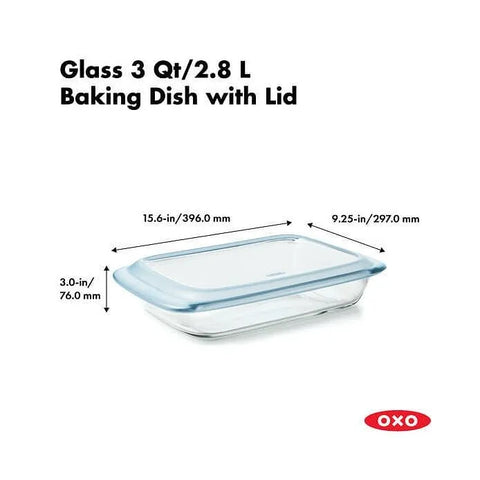 Glass Baking Dish with Lid (3.0 Qt)