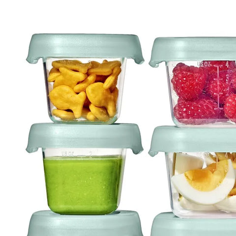 12-Piece Baby Blocks Food Storage Container Set - Opal