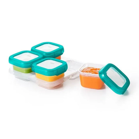 4 oz Baby Blocks™ Plastic Freezer Storage Containers - Teal