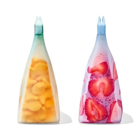 Tot Silicone Reusable Bag - 2-Piece Stand-Up Cup Set
