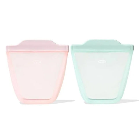Tot Silicone Reusable Bag - 2-Piece Stand-Up Cup Set