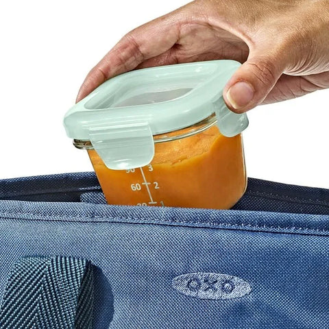 Glass Baby Blocks Food Storage Containers (4 oz) - Opal