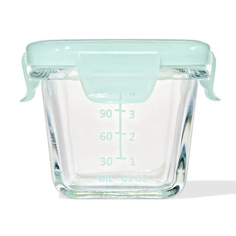 Glass Baby Blocks Food Storage Containers (4 oz) - Opal