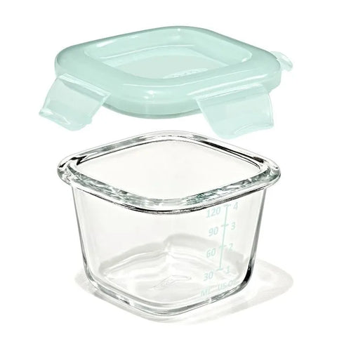 Glass Baby Blocks Food Storage Containers (4 oz) - Opal