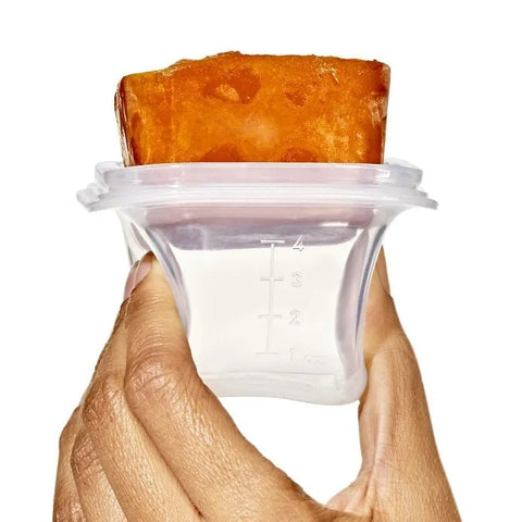 Silicone Baby Blocks Food Storage Containers (4 oz) - Opal
